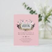 WEDD - Silver Rosegold Floral Girly Glitzer (Stehend Vorderseite)