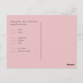 WEDD - Silver Rosegold Floral Girly Glitzer Postkarte (Rückseite)