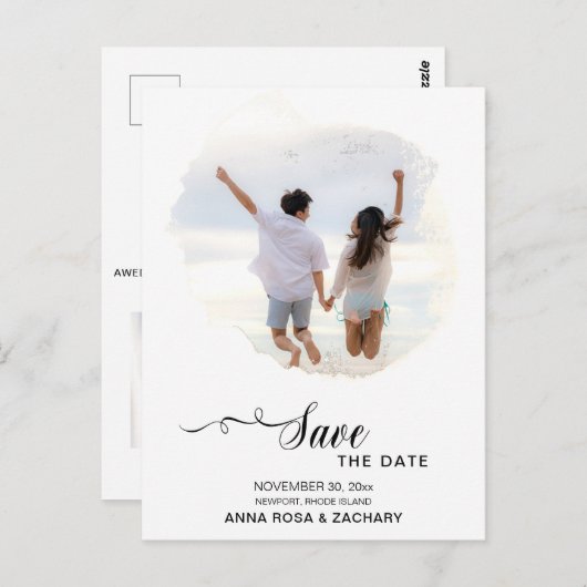 *~* WEDD SPEICHERN SIE DAS DATUM-Website QR BILD A Postkarte (Vorne/Hinten)