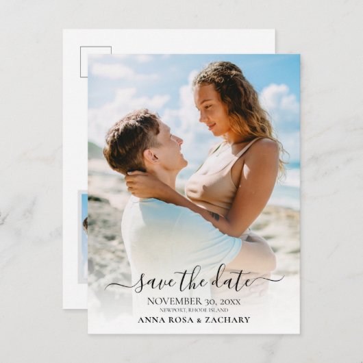 *~* WEDD SPEICHERN - Website QR Code AR6 P Postkarte (Vorne/Hinten)