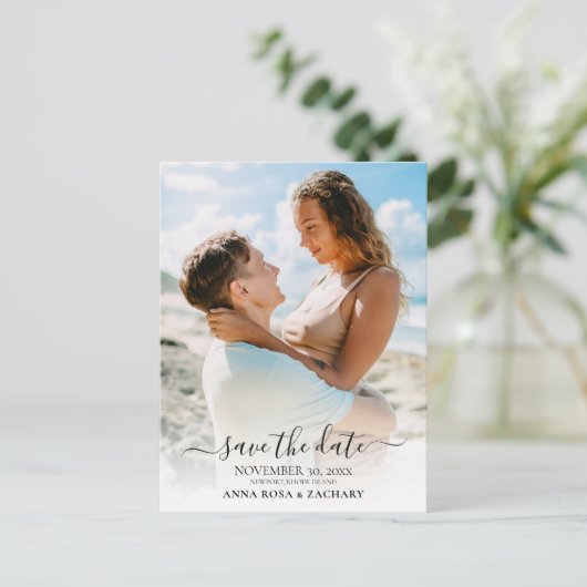 *~* WEDD SPEICHERN - Website QR Code AR6 P Postkarte (Stehend Vorderseite)