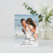 *~* WEDD SPEICHERN - Website QR Modernes AR6 Postkarte (Stehend Vorderseite)