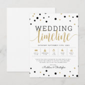 WEDD TIMELINE Gäste Postkarte (Vorne/Hinten)