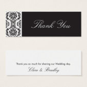 WEDD :: Vielen Dank Tag ::: Damask - schwarz 2 (Vorne & Hinten)