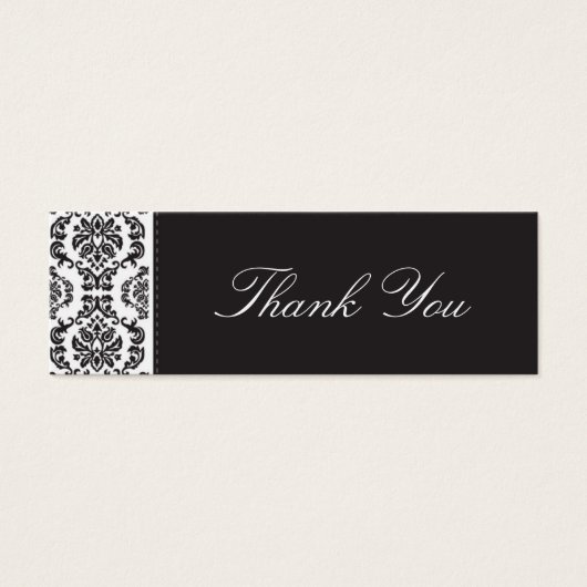 WEDD :: Vielen Dank Tag ::: Damask - schwarz 2 (Vorderseite)