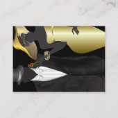 WEDD-WEBSITE | Eleganter Schwarz-Gold-Glitzer Visitenkarte (Rückseite)