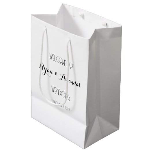 WEDD WELCOME BAG MITTLERE GESCHENKTÜTE (Vorderseite Schrägansicht)