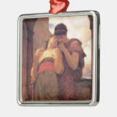 Wedded Bliss (von Frederic Leighton) Ornament Aus Metall (Links)