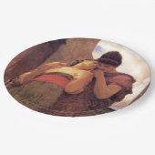 Wedded Bliss (von Frederic Leighton) Pappteller (Schrägansicht)