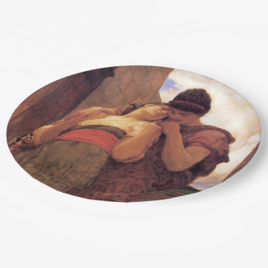 Wedded Bliss (von Frederic Leighton) Pappteller (Schrägansicht)