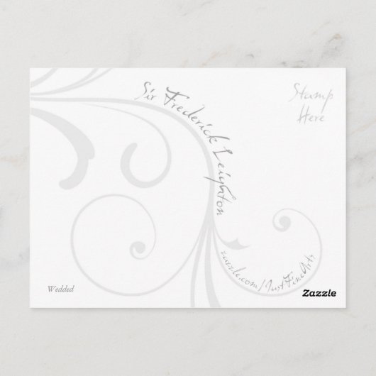 Wedded - Lord Frederick Leighton Postkarte (Rückseite)
