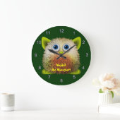 Weddell the Wuzzybutt Kids' Fun Cartoon Clock Große Wanduhr (Zuhause)