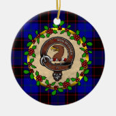Wedderburn Abzeichen/Tartan Personalisiert Keramik Ornament (Vorne)