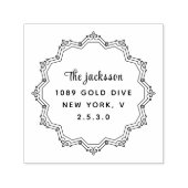 Weddin Couple Names Simple Typografy Wedding Permastempel (Design)