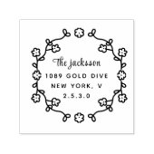 Weddin Couple Names Simple Typografy Wedding Permastempel (Design)