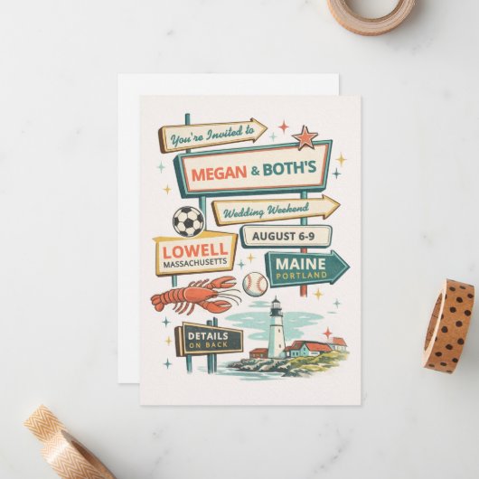 Wedding 2 mitteilungskarte (Vorderseite/Rückseite Beispiel)