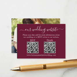 Wedding 2 QR UAWG Details Foto Burgundy Begleitkarte