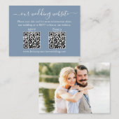 Wedding 2 QR UAWG Details Foto Dusty Blue Begleitkarte (Vorne/Hinten)