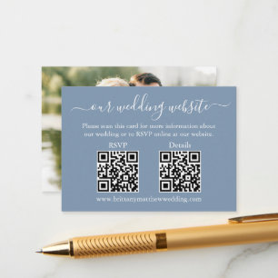 Wedding 2 QR UAWG Details Foto Dusty Blue Begleitkarte
