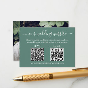 Wedding 2 QR UAWG Details Foto Eukalyptus Green Begleitkarte