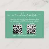 Wedding 2 QR UAWG Details Foto Neo Mint Green Begleitkarte (Vorderseite)