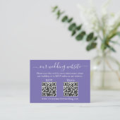 Wedding 2 QR UAWG Details Foto Periwinkle Begleitkarte (Stehend Vorderseite)