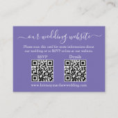 Wedding 2 QR UAWG Details Foto Periwinkle Begleitkarte (Vorderseite)