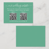 Wedding 2 QR UAWG Details Neo Mint Green Begleitkarte (Vorne/Hinten)