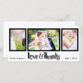Wedding 3 Foto Liebe & Danke Script Vielen Dank (Vorne/Hinten)