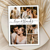 Wedding 5 Foto Collage Liebe und vielen Dank Postkarte