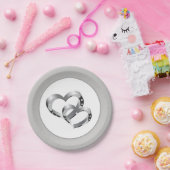 Wedding 7" Paper Teller - Zwei Herzen (Party)