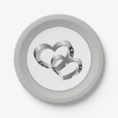 Wedding 7" Paper Teller - Zwei Herzen (Vorderseite)