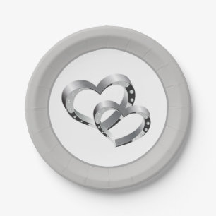 Wedding 7" Paper Teller - Zwei Herzen