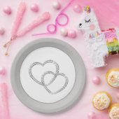 Wedding 9" Paper Teller - Zwei Herzen (Party)