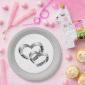 Wedding 9" Paper Teller - Zwei Herzen (Party)