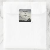 Wedding Abend Sky Schwarz-weiß Umschlag Aufkleber (Tasche)