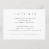 Wedding Accommodation Details Card Begleitkarte (Vorderseite)