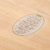 Wedding Acrylic Floral Elegant Minimalist Acryleinladungen (Ablage )