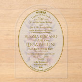 Wedding Acrylic Floral Elegant Minimalist Acryleinladungen (Vorderseite)