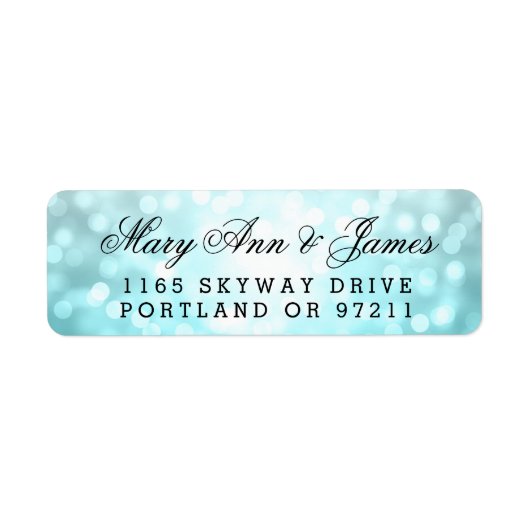 Wedding Address Beach Ombre Glitzer Lights (Vorne)