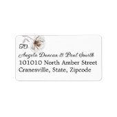 Wedding Address Label for RSVP Rose Adressaufkleber (Vorne)