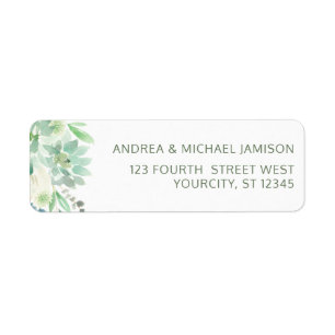 Wedding Adressen-saftiges Aquarell-Grün