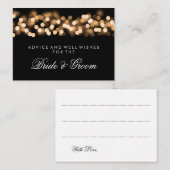 Wedding Advice Card Gold Hollywood Glam Hinweiskarte (Vorne/Hinten)