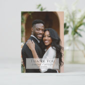 Wedding African American 2 Foto Vielen Dank Dankeskarte (Stehend Vorderseite)