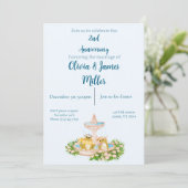 Wedding and anniversary invitation einladung (Stehend Vorderseite)