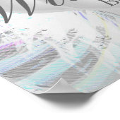 Wedding Angelic Wings Pearly Hearts Poster (Ecke)