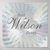 Wedding Angelic Wings Pearly Hearts Poster (Vorne)