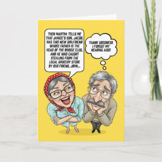 Wedding Anniversary For Older Couple Humor Feiertagskarte