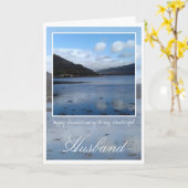 Wedding Anniversary Husband, Inveraray, Scotland Karte (Gelbe Blume)