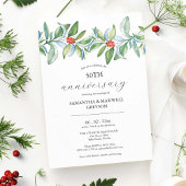 Wedding Anniversary Invitations Christmas Greenery Einladung